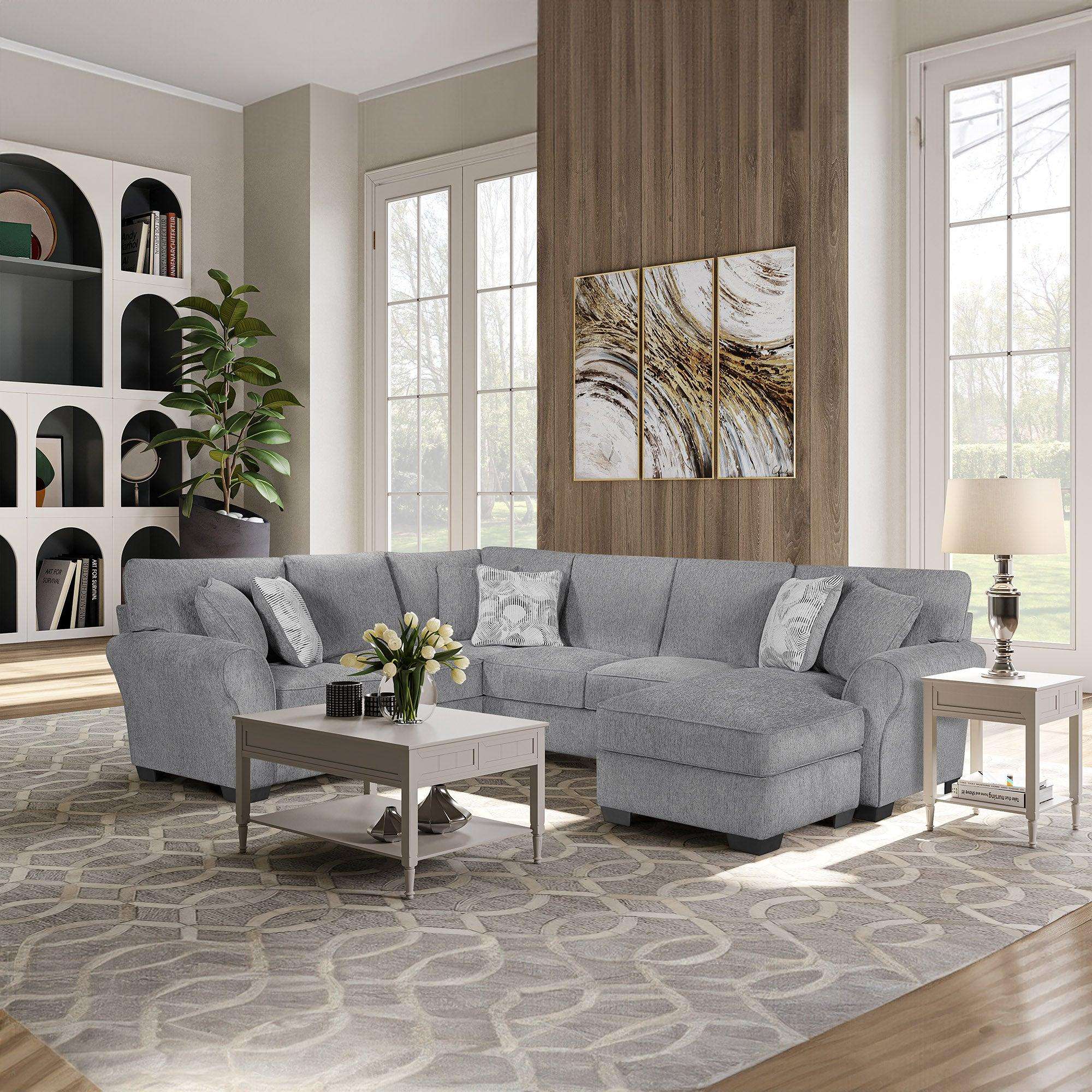 Athena Crossing Smoke 2-Piece Sectional - Crossroads Furniture Company